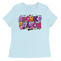 Baby Blue Spooky season Halloween Ladies Tee - RanaPortraitStore