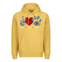 Antique Gold Peace Love Paws Premium Hoodie - Bettercallsaul