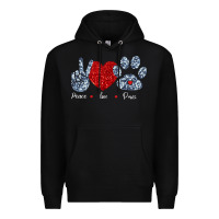 Black Peace Love Paws Premium Hoodie - Bettercallsaul