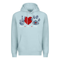 Blue Mist Peace Love Paws Premium Hoodie - Bettercallsaul