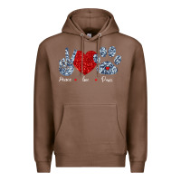 Chestnut Peace Love Paws Premium Hoodie - Bettercallsaul