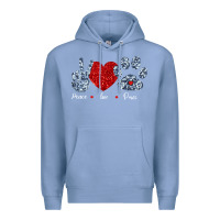 Colony Blue Peace Love Paws Premium Hoodie - Bettercallsaul