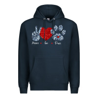 Navy Peace Love Paws Premium Hoodie - Bettercallsaul
