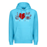 Ocean Blue Peace Love Paws Premium Hoodie - Bettercallsaul