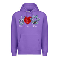 Purple Peace Love Paws Premium Hoodie - Bettercallsaul