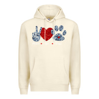 Sandshell Peace Love Paws Premium Hoodie - Bettercallsaul