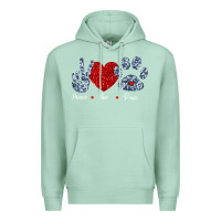 Seafoam Peace Love Paws Premium Hoodie - Bettercallsaul