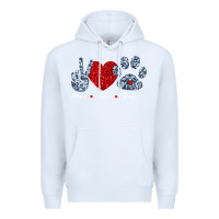 White Peace Love Paws Premium Hoodie - Bettercallsaul