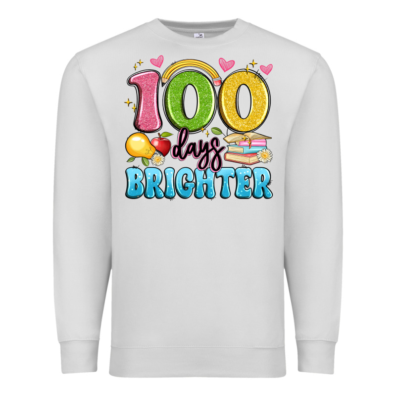 100 Days Brighter Premium Sweatshirt by Artiststas | Teevron