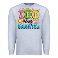 Heather Grey 100 days brighter Premium Sweatshirt - Artiststas
