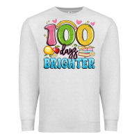 Oatmeal Heather 100 days brighter Premium Sweatshirt - Artiststas