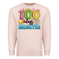Pale Pink 100 days brighter Premium Sweatshirt - Artiststas