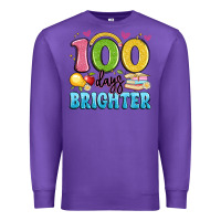 Purple 100 days brighter Premium Sweatshirt - Artiststas