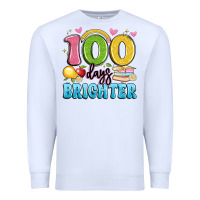 White 100 days brighter Premium Sweatshirt - Artiststas