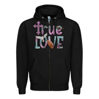 Black true love Zipper Hoodie - NancyCooperArtShop