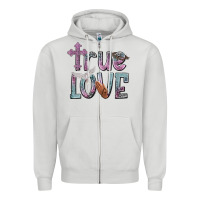 Dove Grey true love Zipper Hoodie - NancyCooperArtShop
