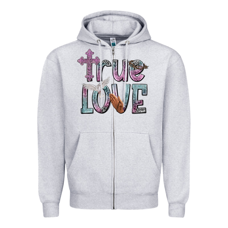 True Love Zipper Hoodie by NancyCooperArtShop | Teevron