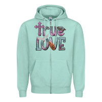 Seafoam true love Zipper Hoodie - NancyCooperArtShop
