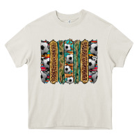 Cream soccer camouflage serape cowhide turquoise leopard glitter  brushstrok Heavy Core Tee - Artiststas