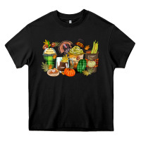 Black thanksgiving coffee cups Heavy Core Tee - Zillion Design Studio