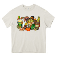 Cream thanksgiving coffee cups Heavy Core Tee - Zillion Design Studio