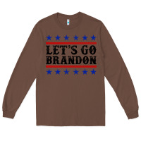 Chestnut Let's Go Brandon American Flag Long Sleeve Tee - Jasminsmagicworld