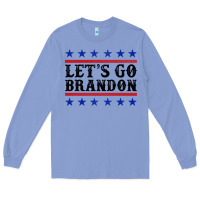 Colony Blue Let's Go Brandon American Flag Long Sleeve Tee - Jasminsmagicworld