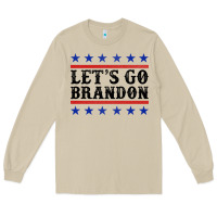 Mushroom Let's Go Brandon American Flag Long Sleeve Tee - Jasminsmagicworld