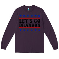 Plum Let's Go Brandon American Flag Long Sleeve Tee - Jasminsmagicworld