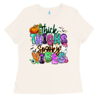Bone Thick thighs spooky vibes Ladies Tee - RanaPortraitStore