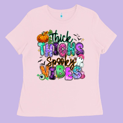 Ladies Tee Thick thighs spooky vibes