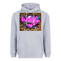 Heather Grey Witchy Af Crystal Ball Heavyweight Hoodie - LillyAllenDesigns