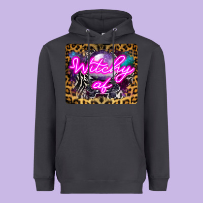 Witchy Af Crystal Ball Heavyweight Hoodie Designed By Lillyallendesigns