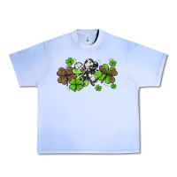 Grape Ice Western Cowhide Leopard Glitter Shamrocks Urban Heavy Tee - Jasminsmagicworld