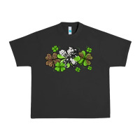 Pigment Black Western Cowhide Leopard Glitter Shamrocks Urban Heavy Tee - Jasminsmagicworld