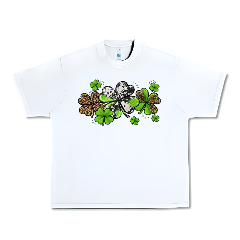 Western Cowhide Leopard Glitter Shamrocks Urban Heavy Tee by Jasminsmagicworld | Teevron