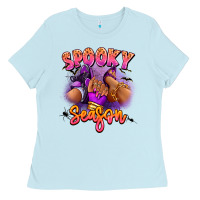 Baby Blue Spooky season sneaker and heel afro woman Ladies Tee - RanaPortraitStore