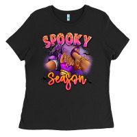 Black Spooky season sneaker and heel afro woman Ladies Tee - RanaPortraitStore
