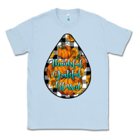 Dusty Blue Thankful Grateful Blessed Classic Tee - LillyAllenDesigns