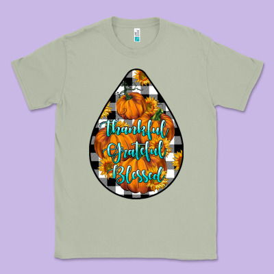 Thankful Grateful Blessed Classic Tee Designed By Lillyallendesigns