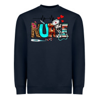Navy western nurse Heavyweight Sweatshirt - BundleAndBundleShop