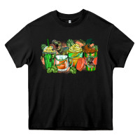 Black t rex coffee cups Heavy Core Tee - Zillion Design Studio