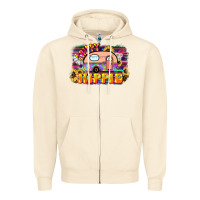 Sandshell trippy hippie Zipper Hoodie - NancyCooperArtShop