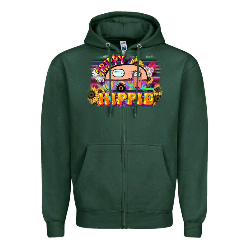Trippy Hippie Zipper Hoodie by NancyCooperArtShop | Teevron