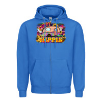 True Royal trippy hippie Zipper Hoodie - NancyCooperArtShop