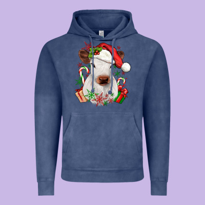 Christmas Heifer Vintage Hoodie Designed By Jahusdesignshop