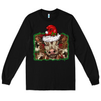 Black Christmas background baby calf Long Sleeve Tee - BarkalooDesign