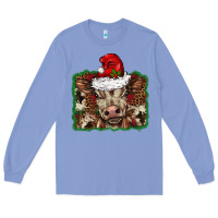 Colony Blue Christmas background baby calf Long Sleeve Tee - BarkalooDesign