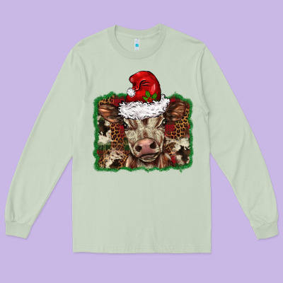 Christmas Background Baby Calf Long Sleeve Tee Designed By Barkaloodesign
