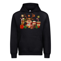 Black reindeer coffe cups christmas Urban Hoodie - CowGirlArtShop